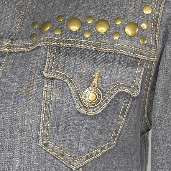 Tasha Polizzi Beaded Denim Jean Jacket - Picture 8 of 11